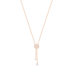 Lănțișor cu pandantiv din aur roz cu diamante Stellar Fascination Tie Necklace