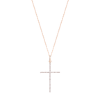 Lănțișor cu pandantiv din aur roz cu diamante Diamond Eternal Necklace