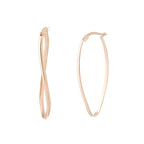 Cercei din aur galben Long Edge Earrings