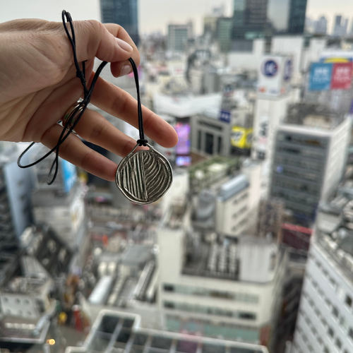 Earth Statement Pendant, Pandantiv Unicat cu Textură Organică