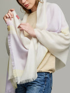 Lumalay Kuna multicolor lilac/cream scarf