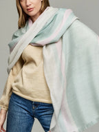 Eșarfa Lumalay Kuna multicolor verde/crem