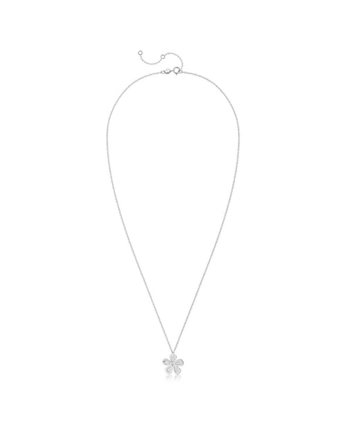 Lănțișor cu pandantiv din aur alb Five