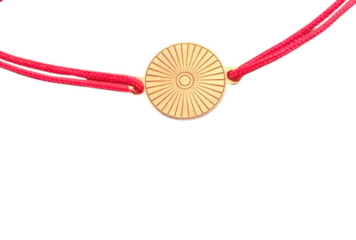 Brățară cu șnur roșu Shining Sun