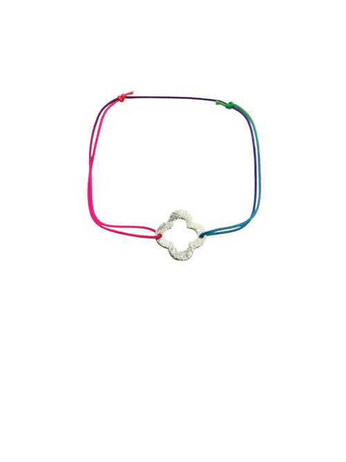 Brățară cu șnur colorat Trifoi