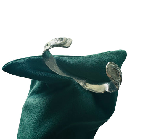 Flow Sculptural Silver Cuff