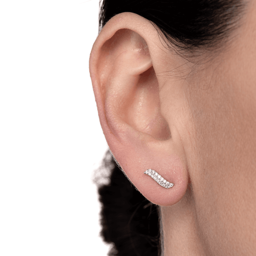 Cercei cu diamante Secret Sparkle Wave Earrings