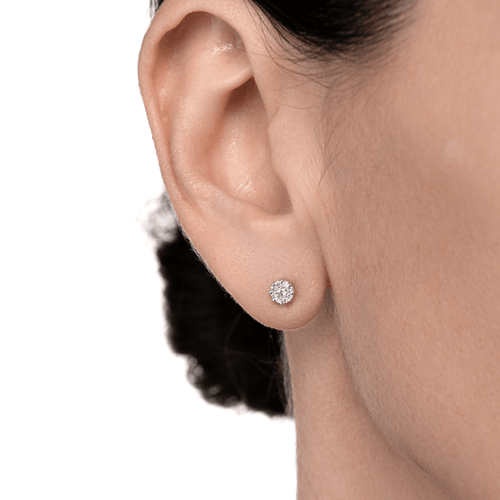 Cercei cu diamante Tiny Flower Earrings