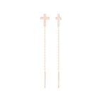 Cercei din aur galben Graceful Crosses Earrings