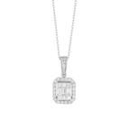 Lănțișor cu pandantiv din aur alb cu diamante Diamond Elegance Necklace