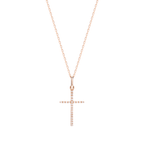Lănțișor cu pandantiv din aur roz cu diamante Forever Splendor Cross Necklace
