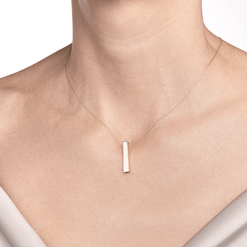 Lănțișor cu pandantiv din aur galben Linear Elegance Necklace