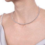 Colier tennis din aur alb cu diamante Elegant Tennis Necklace