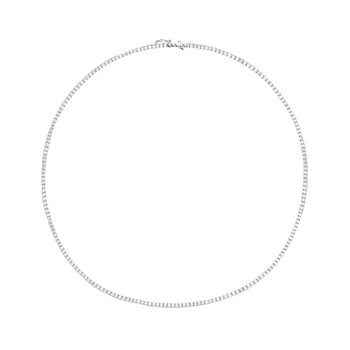 Colier tennis din aur alb cu diamante Diamond Cascade Brilliance Necklace