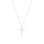 Lănțișor cu pandantiv din aur alb cu diamante Diamond Emblem of Faith Necklace