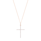 Lănțișor cu pandantiv din aur roz cu diamante Diamond Eternal Necklace