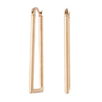 Cercei din aur galben Linear Glamour Earrings