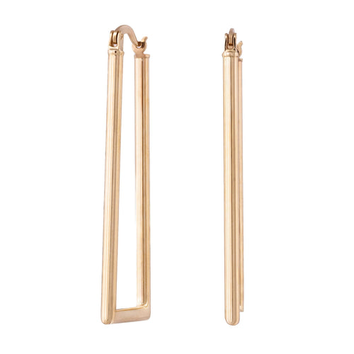 Cercei din aur galben Linear Glamour Earrings