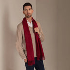 Eșarfă Jamas Royal Alpaca Grena