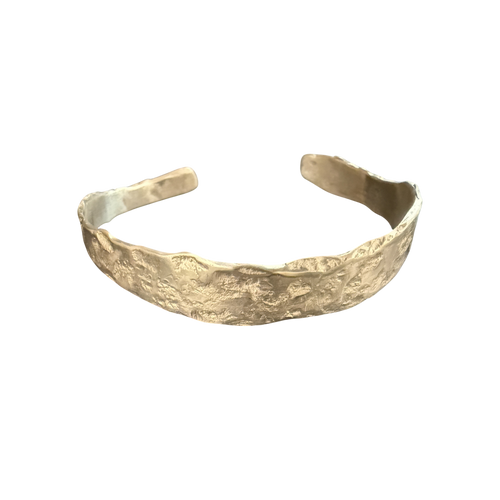 Rock Silver Cuff