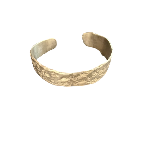 Rock Silver Cuff